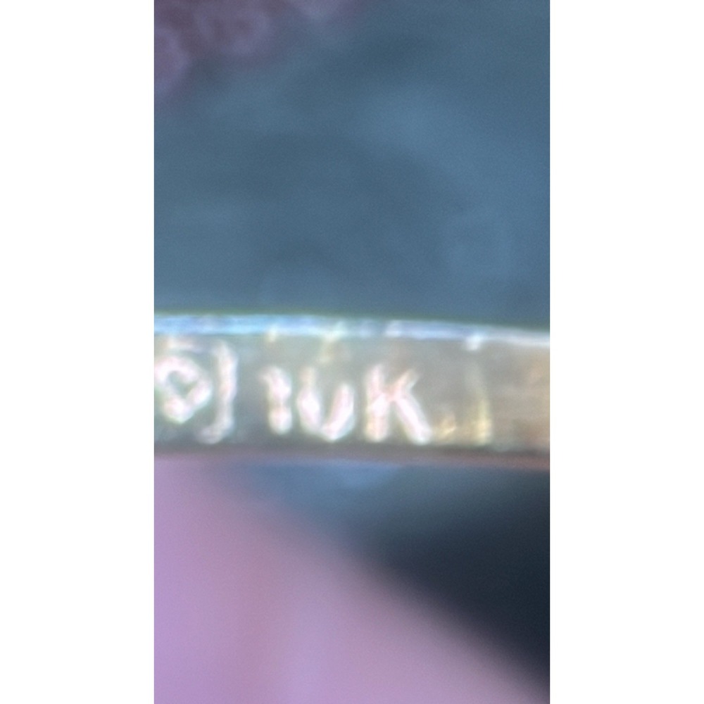 10K Genuine Smokey Topaz & Diamond Halo Ring Size 7 - Picture 6 of 6